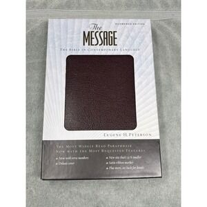 The‎ Message Numbered Edition Bible Eugene H Peterson Burgundy Bonded Leather